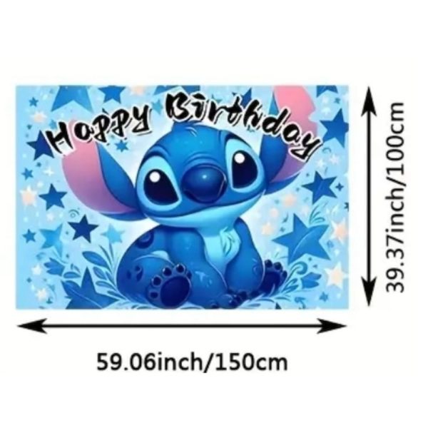 Stitch Happy Birthday Backdrop Party Decor Stitch Party