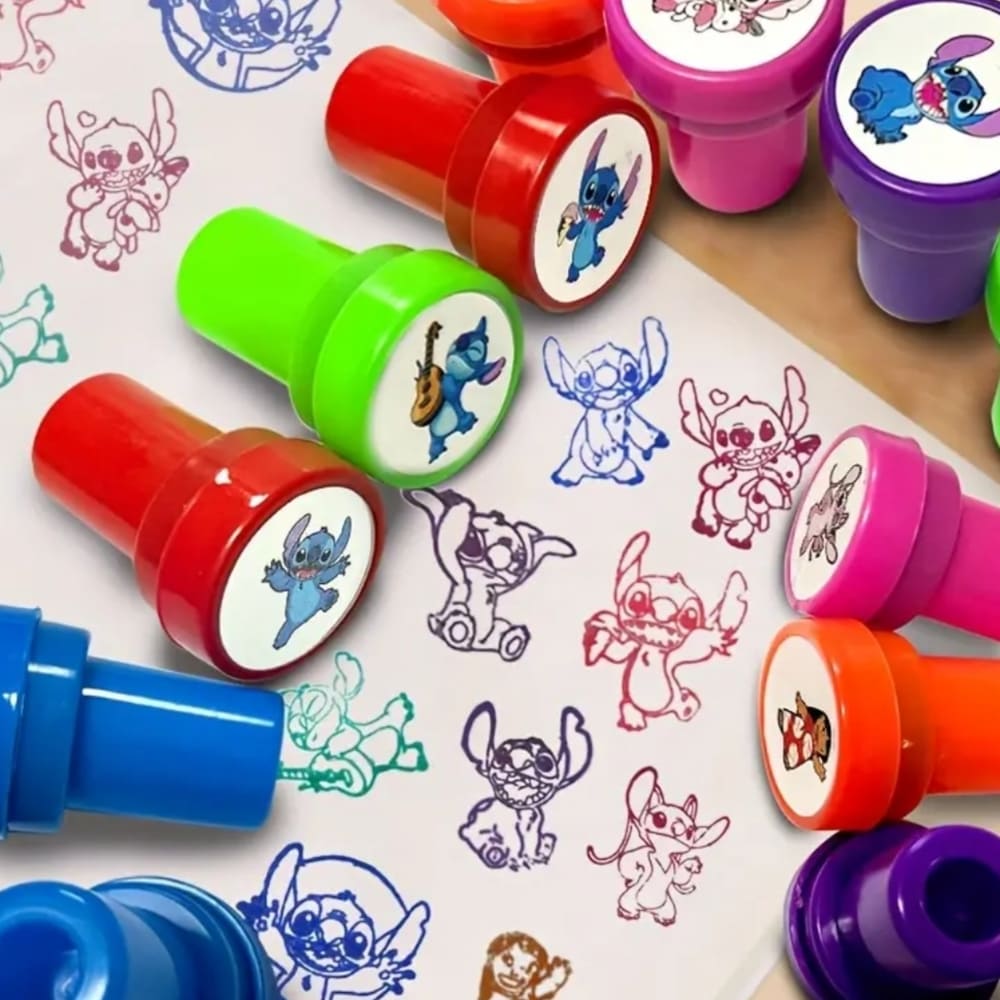 Stitch Party Favors Ink Stamps-6 Piece 1 Stitch Party Favors Ink Stamps