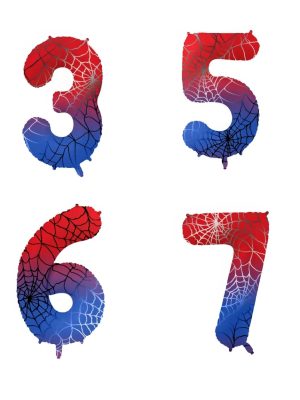 Superhero Number Foil Balloons