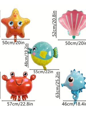 Under The Sea Animal Shaped Foil Balloons 5 Piece