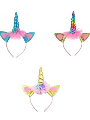 Unicorn Headbans Party Accesories 3 Piece