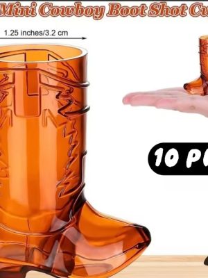 10 Piece Mini Cowboy Boot Shot Cups