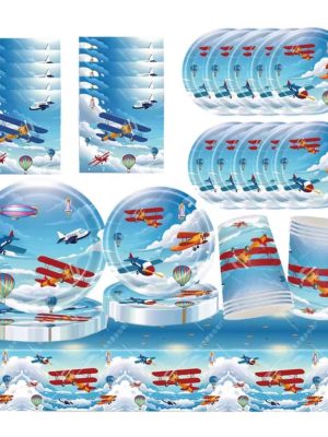 Airplane Tableware Set Party Guests Ten