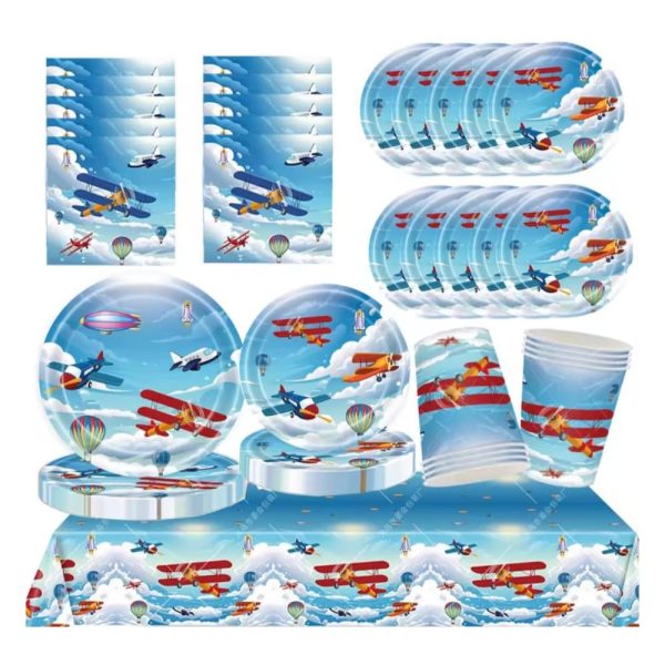 Airplane Tableware Set Party Guests Ten