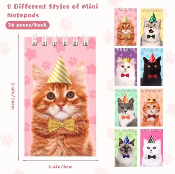 Cat Party Favors Mini Note Pads
