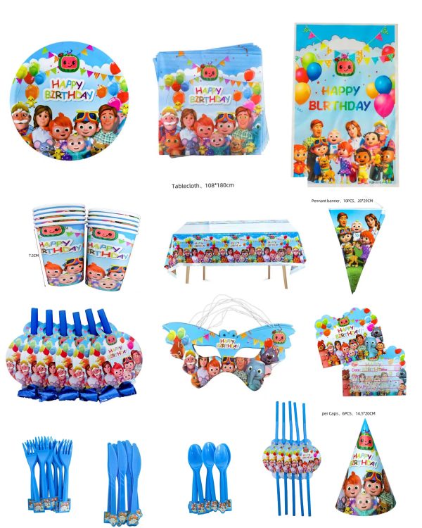 Coco Melon Party Bundle Coco Melon Tableware Coco Melon Party Favors