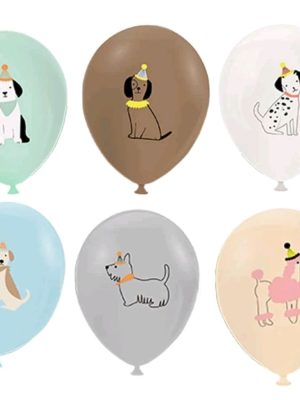 Dog Assorted Designs Latex Balloons