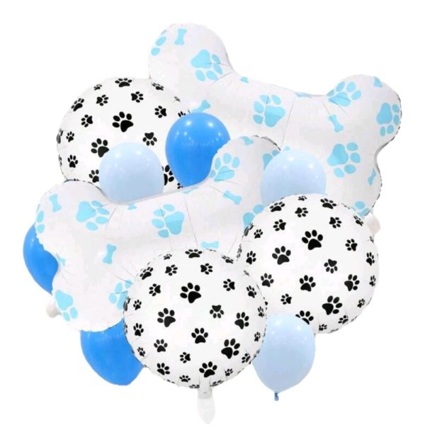 Dog Bone Balloon Bouquet Blue