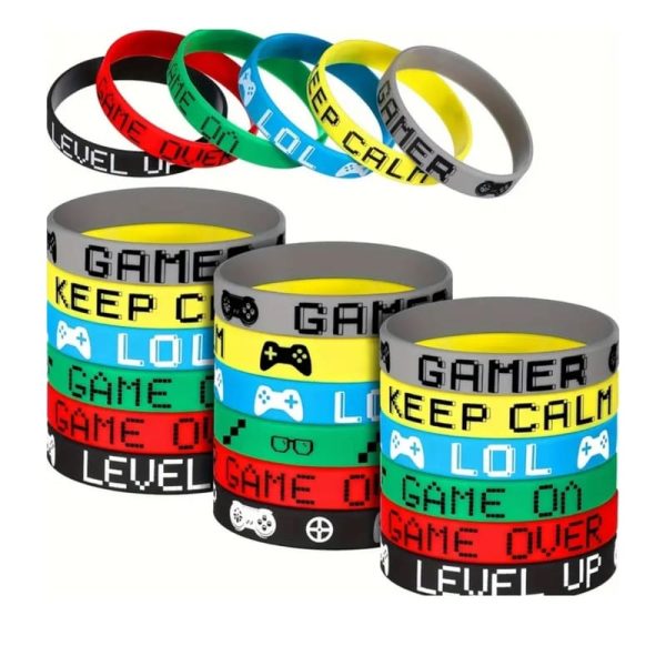 Gamer Party Favors Silicone Wristbands
