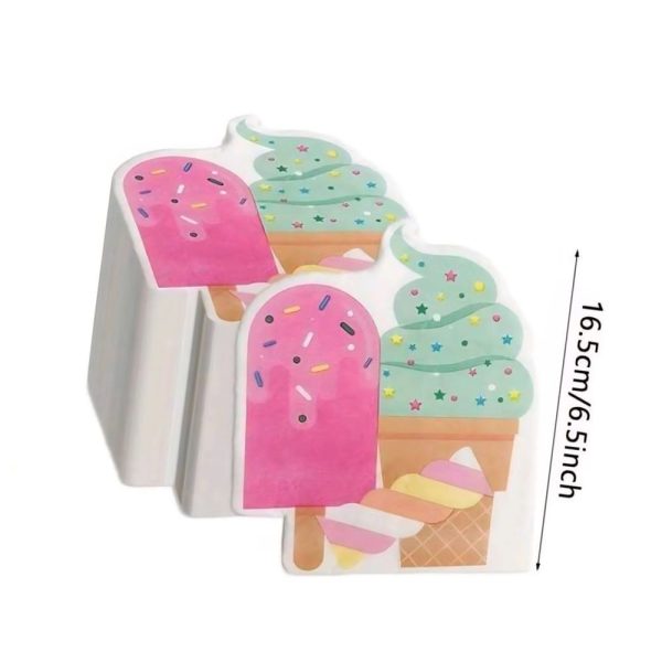 Ice Cream Shaped Paper Napkins Party Tableware Ice Cream Party