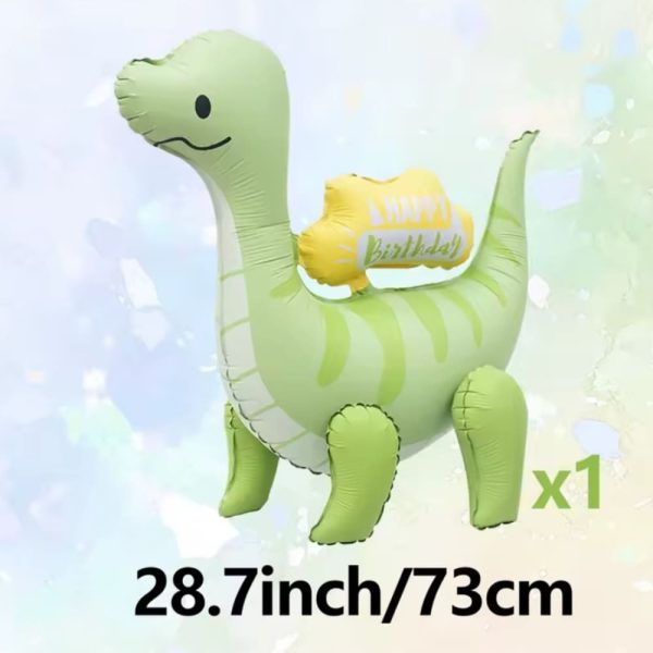 Matte Green Dinosuar Standing Balloon Party Decor Dinosaur Themed Party