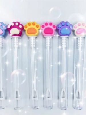 Mini Bubble Wands Cat Or Dog Themed Party Empty Tubes