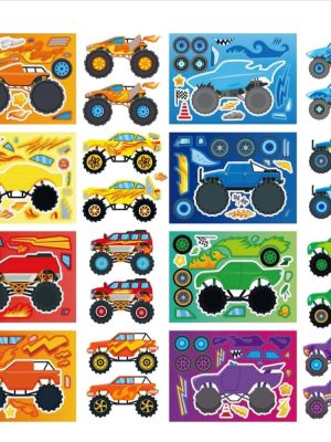 Monster Truck Acitivity Stickers Monster Truck Party Favors