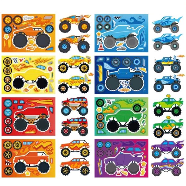 Monster Truck Acitivity Stickers Monster Truck Party Favors