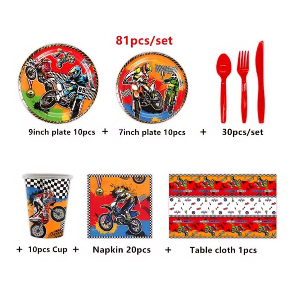 Motocross Party Supplies Dirtbike Party Guests Ten