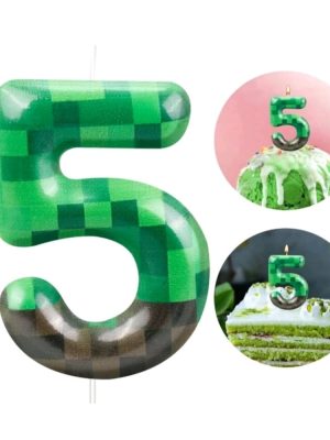 Pixel Birthday Candle Number Five