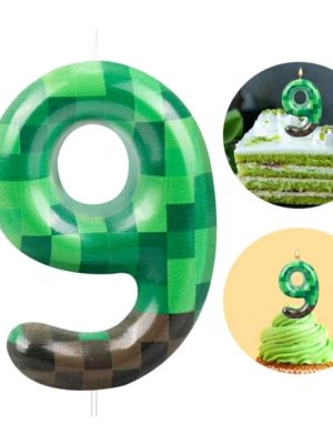 Pixel Birthday Candle Number Nine