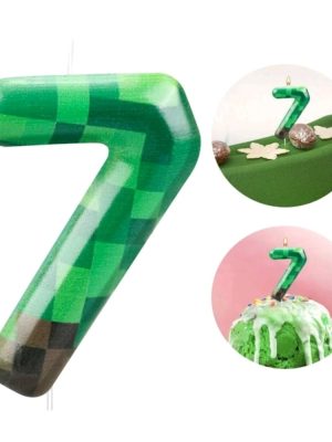 Pixel Birthday Candle Number Seven