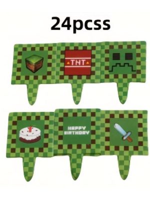 Pixel Cupcake Toppers