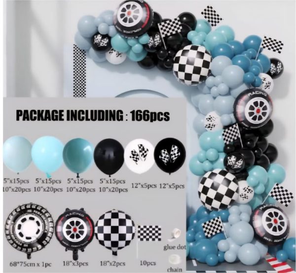 Racing Themed Balloon Arch Kit Racing Themed Party Supplies Racing Themed Party Decor