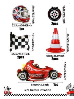 Red Race Car Foil Balloon Bundle