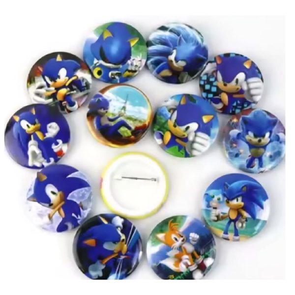 Sonic Party Favors Button Badges