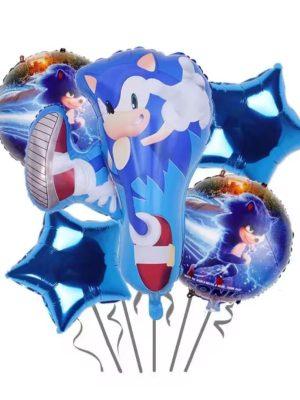 Sonic Themed Foil Balloons