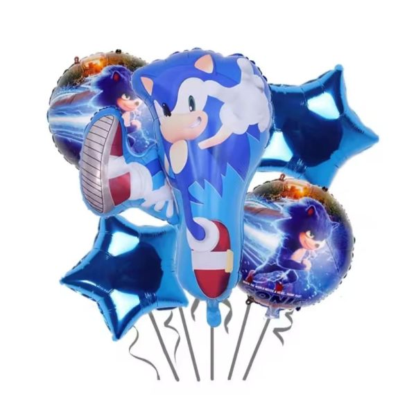 Sonic Themed Foil Balloons