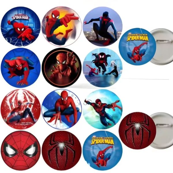 Spider Man Themed Party Favors Button Badges
