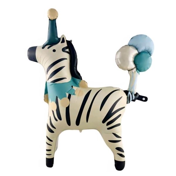 Standing Zebra Foil Balloon Party Decor For Circus or Safari Themed Party