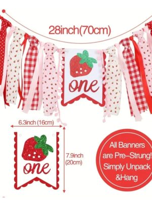 Strawberry First Birthday Bunting