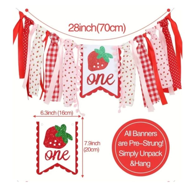 Strawberry First Birthday Bunting