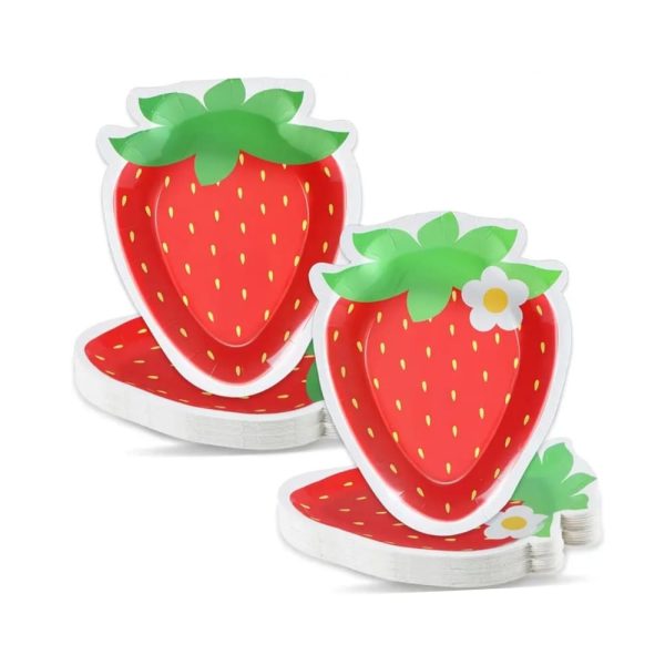 Strawberry Paper Plates Shaped Plates