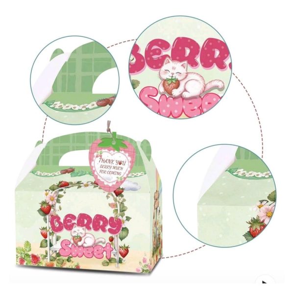 Strawberry Party Supplies Favor Boxes