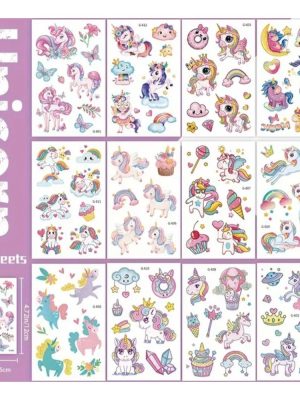 Unicorn Party Favors Temporary Tattoos