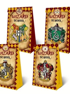 Wizard School Themed Party Favor Bags 12 Piece