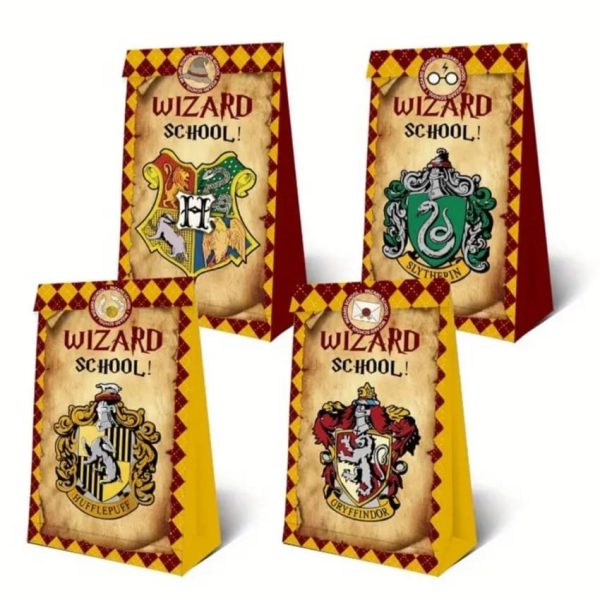 Wizard School Themed Party Favor Bags 12 Piece
