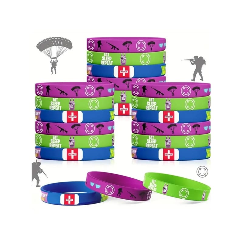 Battle Royale Party Favors Silicone Wristbands-6 Piece 1 Battle Royale Party Favors Silicone Wristbands