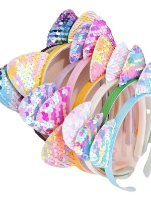 Cat Sequin Headbands Party Accesories Assorted Designs