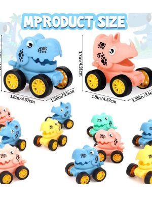Dinosaur Party Favors Pull Back Toy Cars Assorted Colours