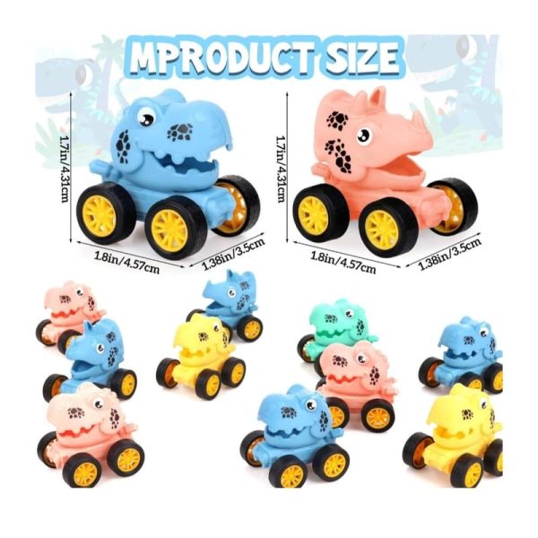 Dinosaur Party Favors Pull Back Toy Cars Assorted Colours