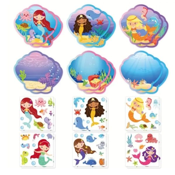 Mermaid Party Favor Activity Sheet Stickers