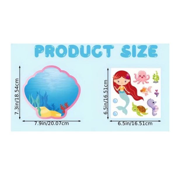 Mermaid Shell Cardstock Sticker Sheet Dimension