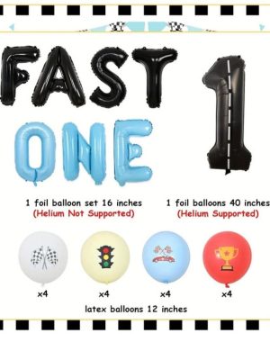 Race Car Fast One Party Decoration Set