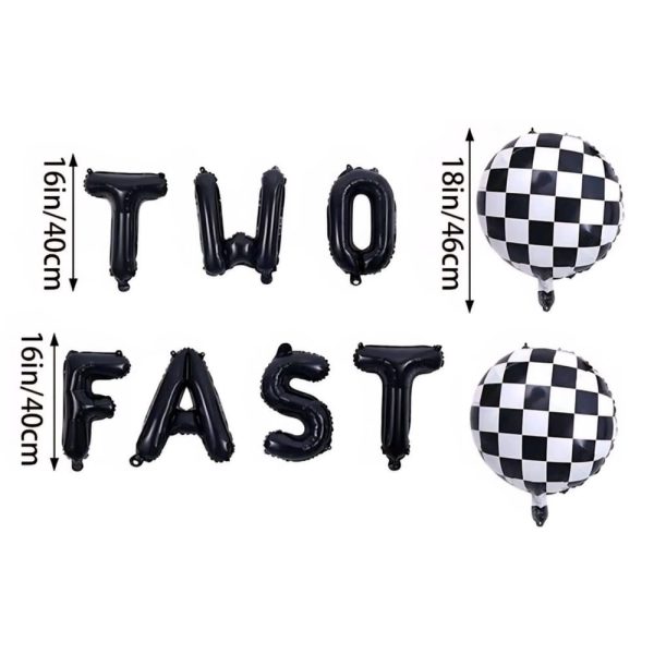 Race Car Two Fast Balloon Banner Set