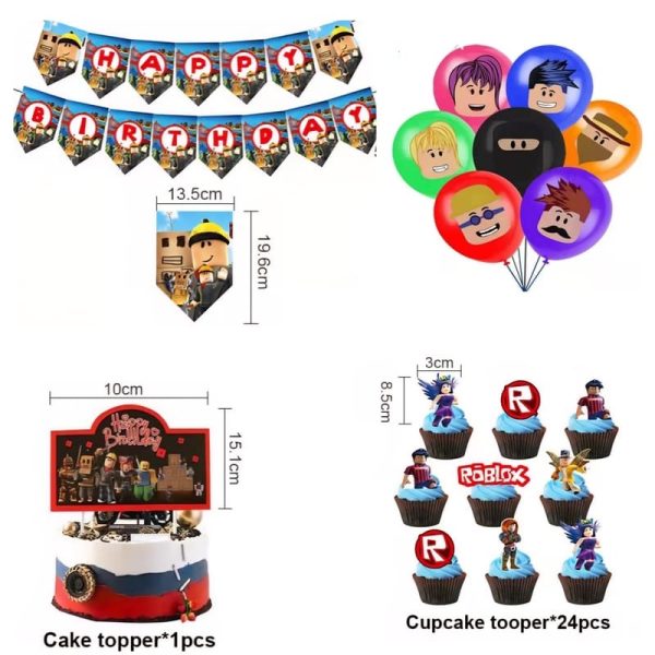 Roblox Party Decoration Set 40 Piece