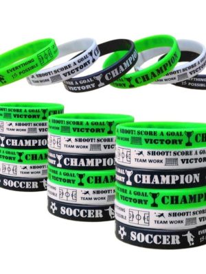Soccer Party Favor Silicone Wristbands