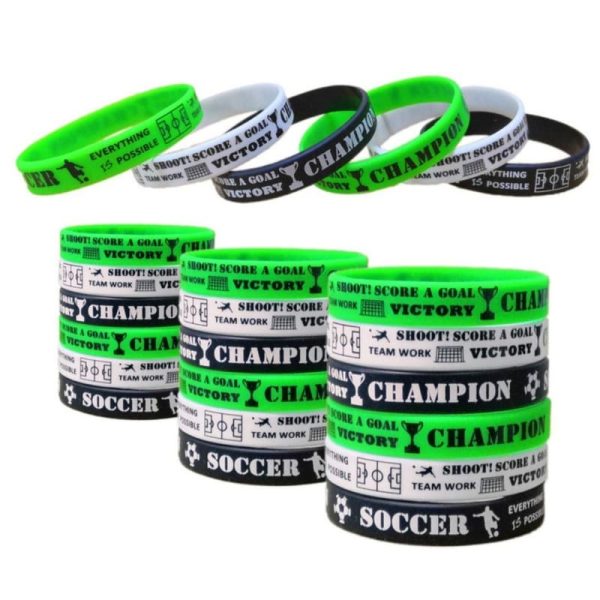 Soccer Party Favor Silicone Wristbands