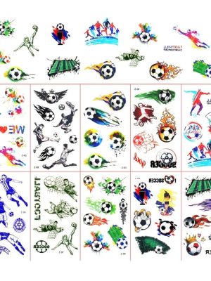 Soccer Party Favors Temporary Tattoos 10 Sheets