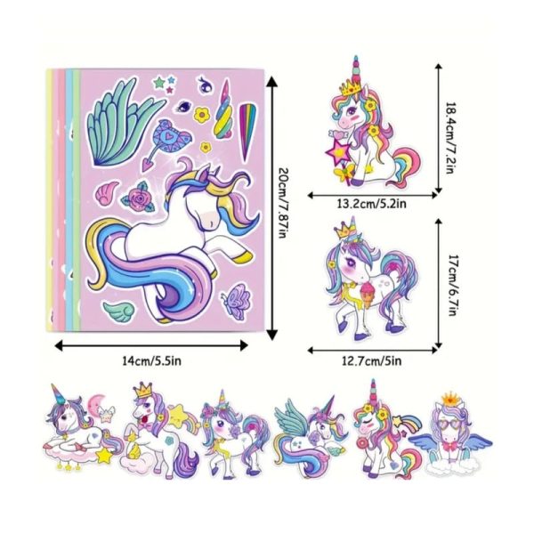 Unicorn Activity Sheets Dimensions